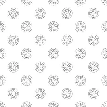 Stop computer virus sign icon, outline style イラスト素材