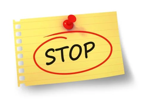 Stop concept 3d illustration isolated Ilustración de archivo