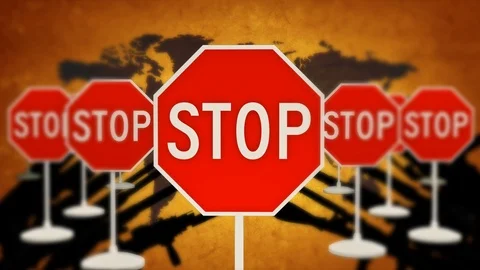 Stop conflicts all over the planet. STOP war 29. Video stock 103306801