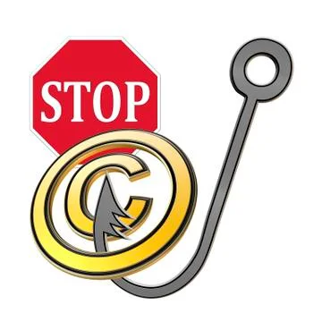 Stop Copyright Infringement Illustrazione stock