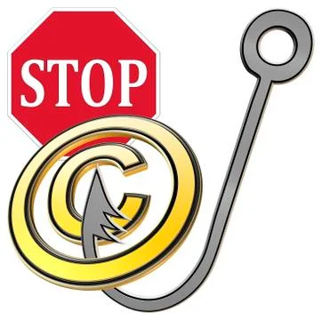 Stop Copyright Infringement Illustrazione stock
