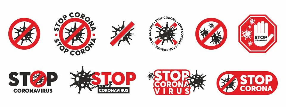 Stop corona Stock Illustration