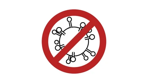 Stop Corona Virus animation Vidéo 129270446