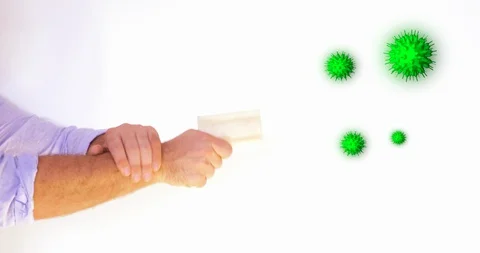 Stop Corona Virus Kill With Soap Coronavirus pandemic prevention Covid 19 Stock Footage 129400408