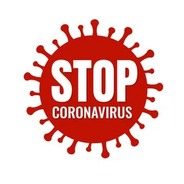 Stop Coronavirus Banner White Background Stock Illustration