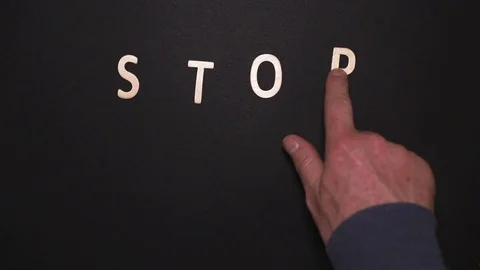 Stop coronavirus on a black background Stock Footage 126297347