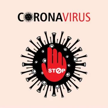 Stop Coronavirus Concepts. Stock Illustration
