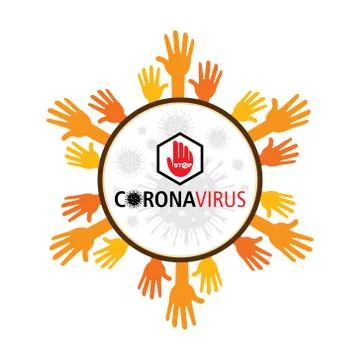 Stop Coronavirus Concepts. Illustrazione stock