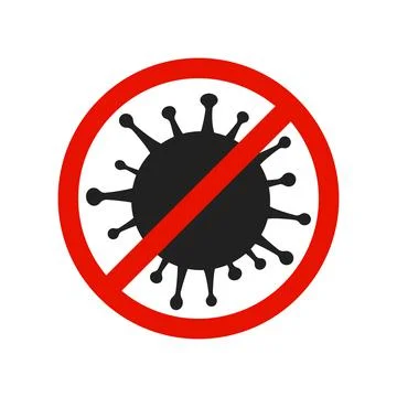 Stop Coronavirus COVID-19 vector icon isolated on white background. Stock Illustration