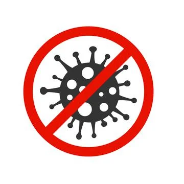 Stop Coronavirus COVID-19 vector icon isolated on white background. Stock Illustration