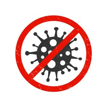 Stop Coronavirus COVID-19 vector icon isolated on white background. Stock Illustration