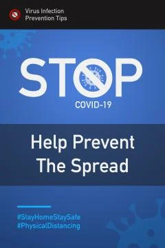 Stop Coronavirus Help Prevent the Spread Sign Illustration Medical Sign Illustrazione stock