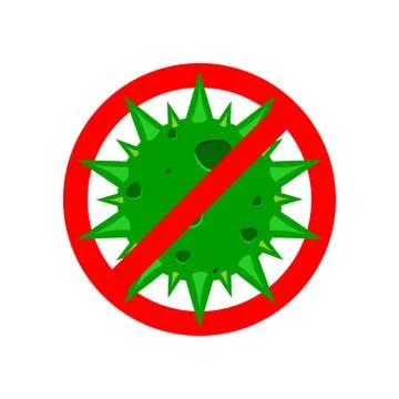 Stop coronavirus icon vector design concept Illustrazione stock