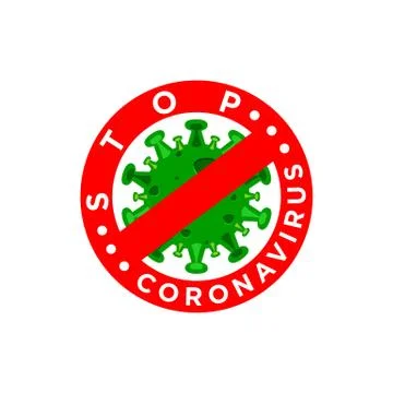 Stop coronavirus icon vector design concept Stock Illustration