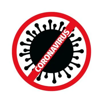 Stop coronavirus icon. Vector illustration isolated on white background. Stock Illustration