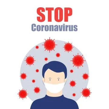 Stop Coronavirus poster 2 Stock Illustration