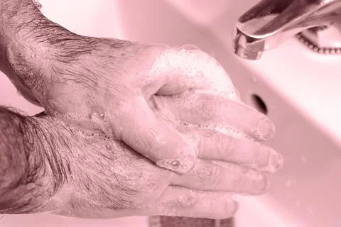 Stop the coronavirus with soap Stock Photos