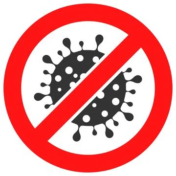 Stop Coronavirus Vector Icon Flat Illustration Stock Illustration