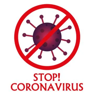 Stop Coronavirus Vector Illustration on Isolated White Background Stock Illustration