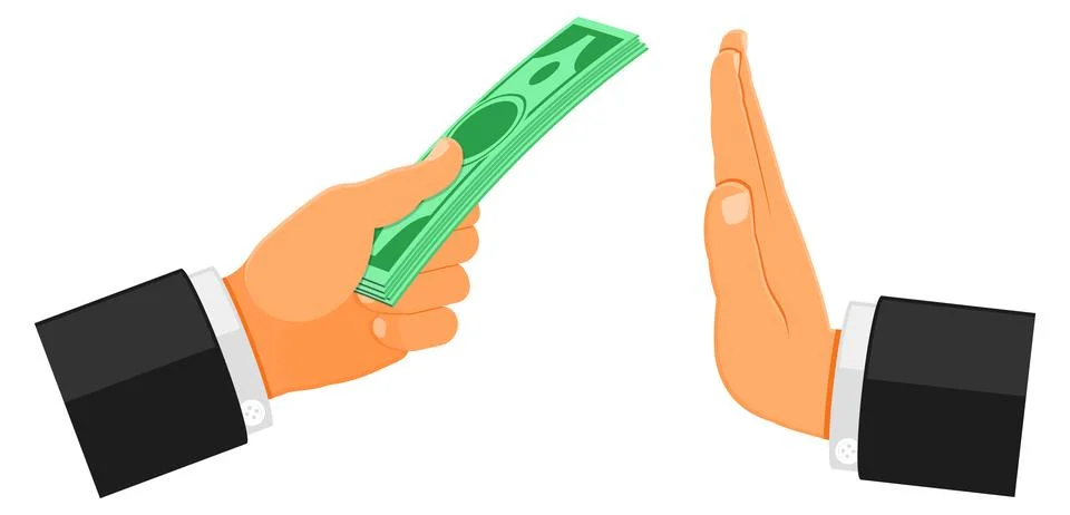 Stop corruption concept Stock Illustration