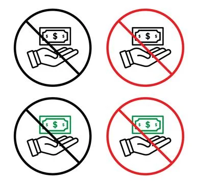 Stop Corruption icon Outline flat Icon Stock Illustration