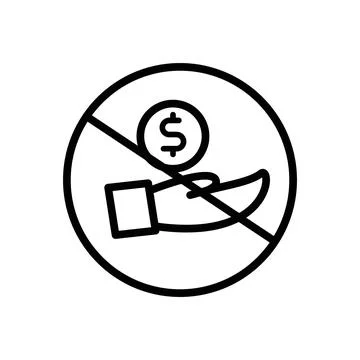 Stop Corruption icon outline set collection or pack Stock Illustration