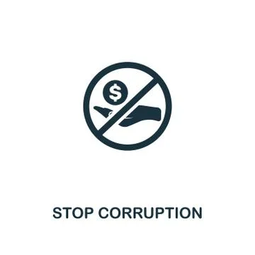Stop Corruption icon. Premium style design from corruption icon collection Stock Illustration