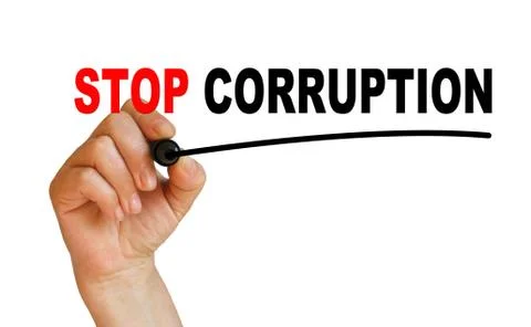 Stop corruption Stock Illustration
