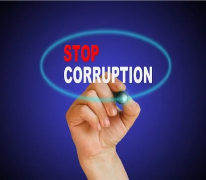 Stop corruption Stock Illustration