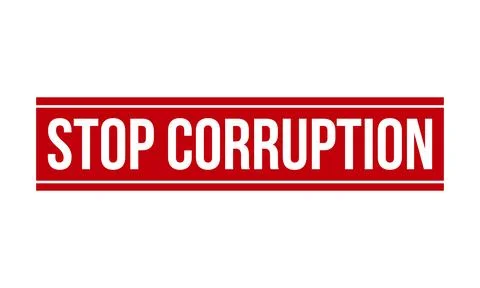 Stop Corruption Rubber Stamp Seal Vector Stock Illustration