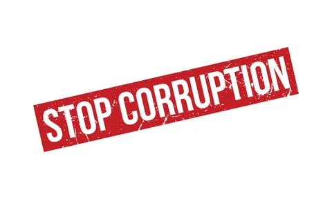 Stop Corruption Rubber Stamp Seal Vector Stock Illustration
