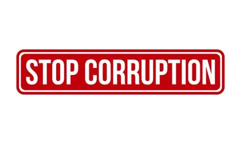 Stop Corruption Rubber Stamp Seal Vector Stock Illustration