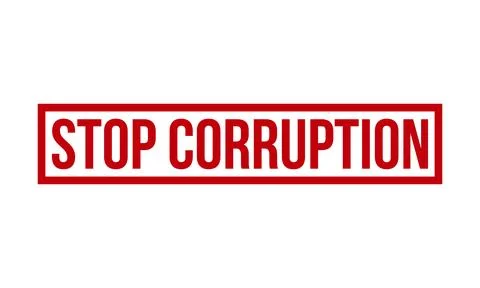 Stop Corruption Rubber Stamp Seal Vector Stock Illustration