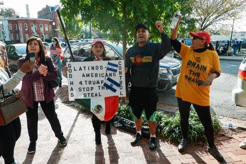 Stop the count protest outside the RNC HQ in Washington DC, USA - 05 Nov 2020 Stock Photos
