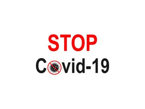 Stop covid-19 icon. Vector illustration, flat design. Stock-Illustration
