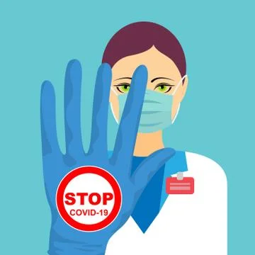 Stop covid 19 Stock Illustration