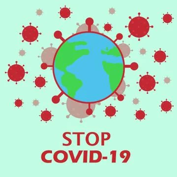 Stop covid 19 Stock Illustration