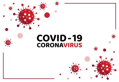 Stop COVID-19 spread design with copy space Stock Illustration