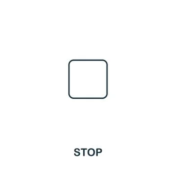 Stop creative icon. Simple element illustration. Stop concept symbol design from Stock Illustration