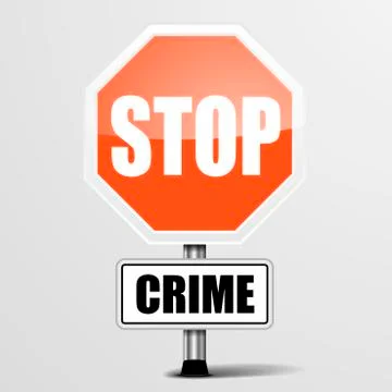 Stop crime Stock Illustration