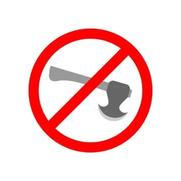 Stop cutting down live trees for. Cut trees forbidden. No cut or dont cut Stock Illustration