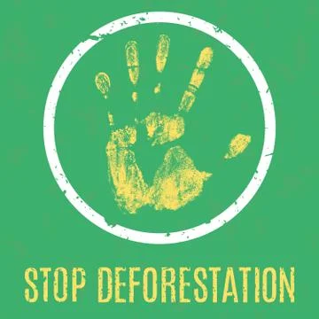 Stop deforestation Ilustração Stock