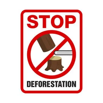 Stop-deforestation Stock Illustration