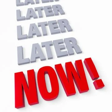 Stop delaying Stock Illustration
