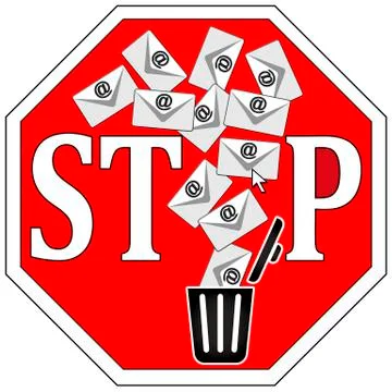 Stop deleting your emails Illustrazione stock