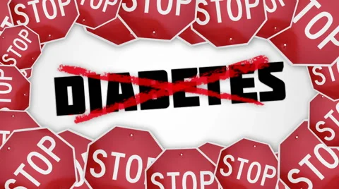 Stop Diabetes concept animation. Stock Footage 44214414