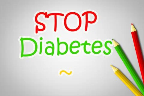 Stop diabetes concept Stock Illustration