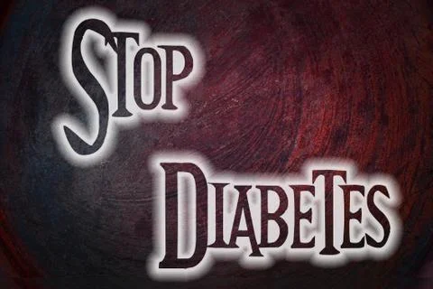 Stop diabetes concept Stock Illustration