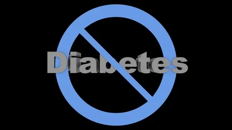 Stop Diabetes - dissolving red and blue circle. 3D rendering, alpha channel Stock Footage 80734614