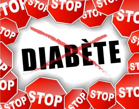 Stop diabetes Stock Illustration